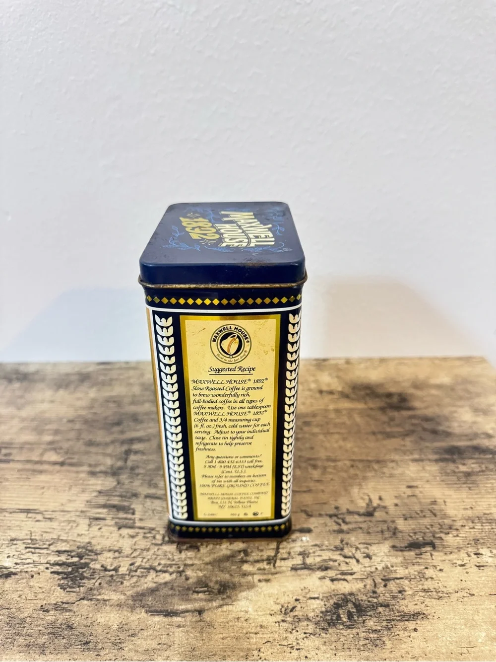 Maxwell House 1892 Coffee Tin Canister | 100th Anniversary